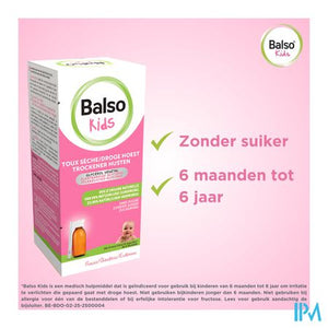 Balso Kids Hoestsiroop Z/suiker 125ml + Pipet Nf