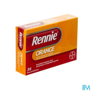 Rennie Orange 680mg/80mg Kauwtabletten 36