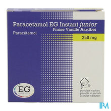 Afbeelding in Gallery-weergave laden, Paracetamol EG Inst.Junior250Mg Van-Aardb.Zakje 20
