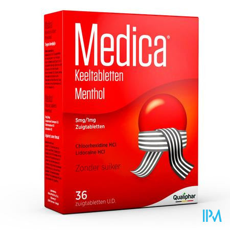 Medica Keeltabletten Menthol 36 zuigtabletten