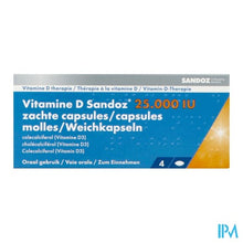 Afbeelding in Gallery-weergave laden, Vitamine D Sandoz 25000iu Caps Zacht 4
