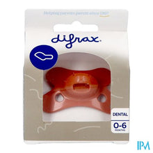 Afbeelding in Gallery-weergave laden, Difrax Fopspeen Dental 0-6m Uni/pure Bruin/brick
