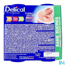 Load image into Gallery viewer, Delical Creme Dessert Hp-hc Z/suik. Aardbei 4x124g
