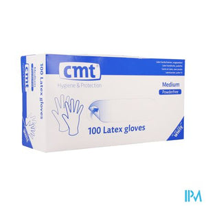 Cmt Handschoenen Latex Wit Pf M 100