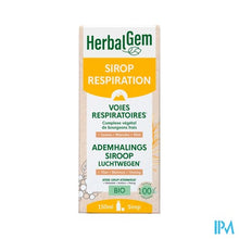 Charger l'image dans la galerie, Herbalgem Siroop Ademhaling Bio Kind-volw 150ml
