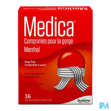 Charger l'image dans la galerie, Medica Keeltabletten Menthol 36 zuigtabletten
