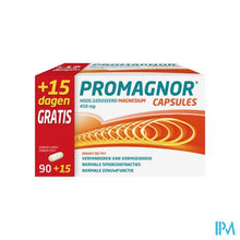 Afbeelding in Gallery-weergave laden, Promagnor: Hoog Gedoseerd Magnesium 450mg (90+15 capsules)
