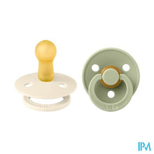 Load image into Gallery viewer, Bibs 2 Fopspeen Duo Sage Ivory
