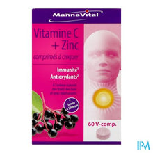 Charger l'image dans la galerie, Mannavita Vitamine C + Zink Kauwtabl 60
