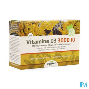 Vitamine D3 3000iu + K2 Plantaardig Caps 60