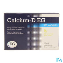 Afbeelding in Gallery-weergave laden, Calcium-D EG  500Mg/400Ie          Kauwtabl 90
