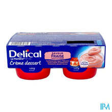 Charger l'image dans la galerie, Delical Creme Dessert La Floridine Aardbei 4x125g
