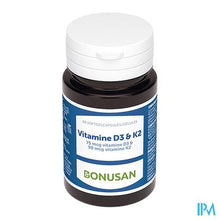 Afbeelding in Gallery-weergave laden, Vitamine D3 &amp; K2 75mcg Softcaps 60 Bonusan
