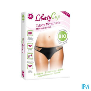 Libertycup Satijn Zwart Menstruatieslip l/xl 40-42