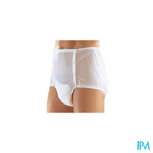 Charger l'image dans la galerie, Suprima 1201 Slip Pvc Unisex Met Drukknop Wit T52
