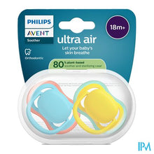Afbeelding in Gallery-weergave laden, Philips Avent Fopspeen +18m Air Geel/turqouise 2
