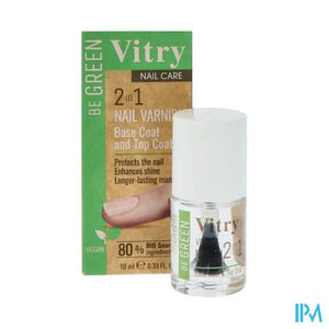 Nagellak Be Green 2&1 Base & Top Coat 10ml