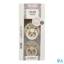 Afbeelding in Gallery-weergave laden, Bibs 1 Fopspeen Duo Liberty Garden Strawber.ivory2
