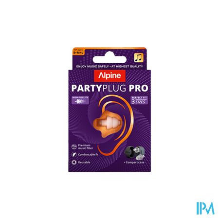 Alpine Partyplug Pro Transparant S+m+l