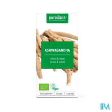 Load image into Gallery viewer, Purasana Vegan Ashwagandha 400mg Bio V-caps 60 Nf
