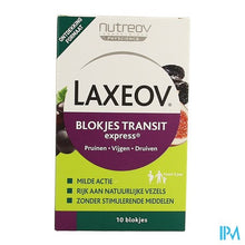 Afbeelding in Gallery-weergave laden, Laxeov Transit Pruim-vijg-druif Blokjes 10x10g
