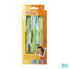 Charger l&#39;image dans la galerie, Nuby Tandenborstelset 3 stuks - 3m+
