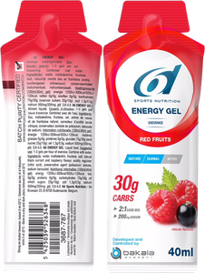 6d Sixd Energy Gel Red Fruits 12x40g