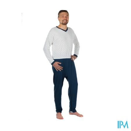 Suprima 4716 Patientoverall Rug+beenrits Wit-bl S