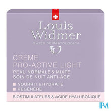 Load image into Gallery viewer, Widmer Nacht Creme Pro-active Light Parf Pot 50ml

