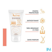 Charger l'image dans la galerie, Avene Zonnecreme Minerale Z.hoge Besch.spf50+ 50ml
