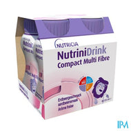 Nutrinidrink Compact Multi Fibre Aardbei 4x125ml