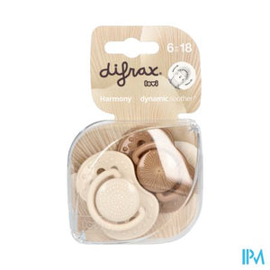 Difrax Fopspeen Dynam.harmon.creme&l.brown 6-18m 2