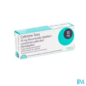 Cetirizine Teva 10mg Filmomh Tabl 7