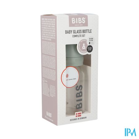 Bibs Zuigfles Glas 110ml Complete Set Sage