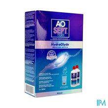 Load image into Gallery viewer, Aosept Plus Hydraglyde 2x360ml + 2 Lenscases
