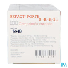Charger l'image dans la galerie, Befact® Forte B1-B2-B6-B12 omhulde tabletten 100 UD (Unit Dose)
