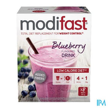 Load image into Gallery viewer, Modifast Lcd Flavoured Drink Blueberry 8x55g
