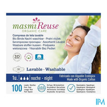 Charger l'image dans la galerie, Masmi Serviette Hyg. Nuit Lavable Coton Bio Ailes
