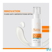 Afbeelding in Gallery-weergave laden, Avene Zon Spf50 A/imperfection Fluide 40ml
