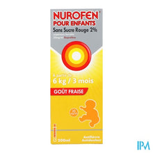 Afbeelding in Gallery-weergave laden, Nurofen Kind Suikervrij Aardbei 2 % 200ml
