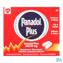 Afbeelding in Gallery-weergave laden, Panadol Plus 500mg/65mg Filmomh Tabl 20
