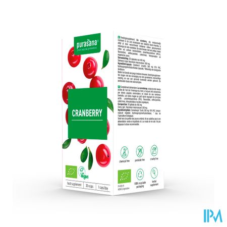 Purasana Vegan Cranberry Bio Caps 30