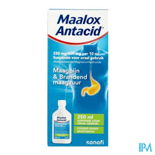 Charger l'image dans la galerie, Maalox Antacid 230mg/400mg/10ml Susp Oraal 250ml
