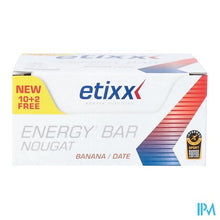 Load image into Gallery viewer, Etixx Energy Bar Nougat Banana Date 12x37g
