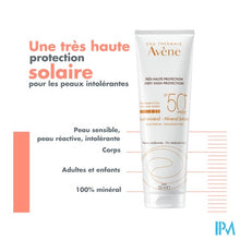 Afbeelding in Gallery-weergave laden, Avene Zon Spf50+minerale Melk Z.hoge Besch. 100ml
