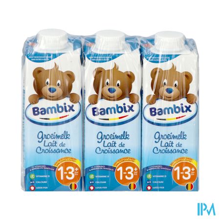 Bambix Groeimelk Natuur 1-3j 3x250ml
