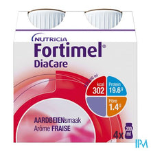 Afbeelding in Gallery-weergave laden, Fortimel DiaCare aardbeiensmaak 4x200ml
