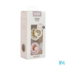 Load image into Gallery viewer, Bibs 2 Fopspeen Boheme Duo Ivory&amp;blossom
