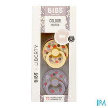 Load image into Gallery viewer, Bibs 2 Fopspeen Duo Liberty Garden Strawber.pale 2
