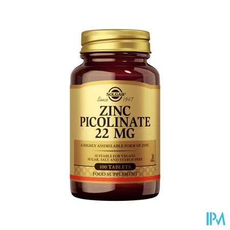 Solgar Zink Picolinaat Comp 100x22mg